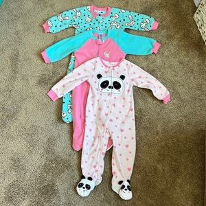 Fleece pajama lot 18 month girl